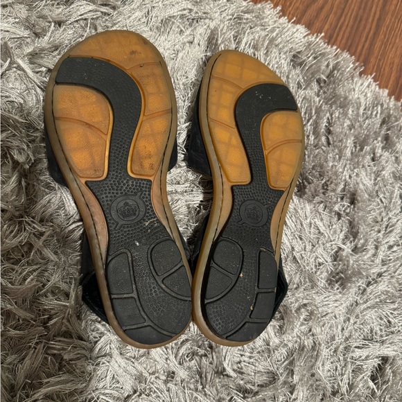 Born Trang Comfort Sandals Size 7 M Slingback Flat Peep-toe Cushioned Leather - Picture 5 of 5